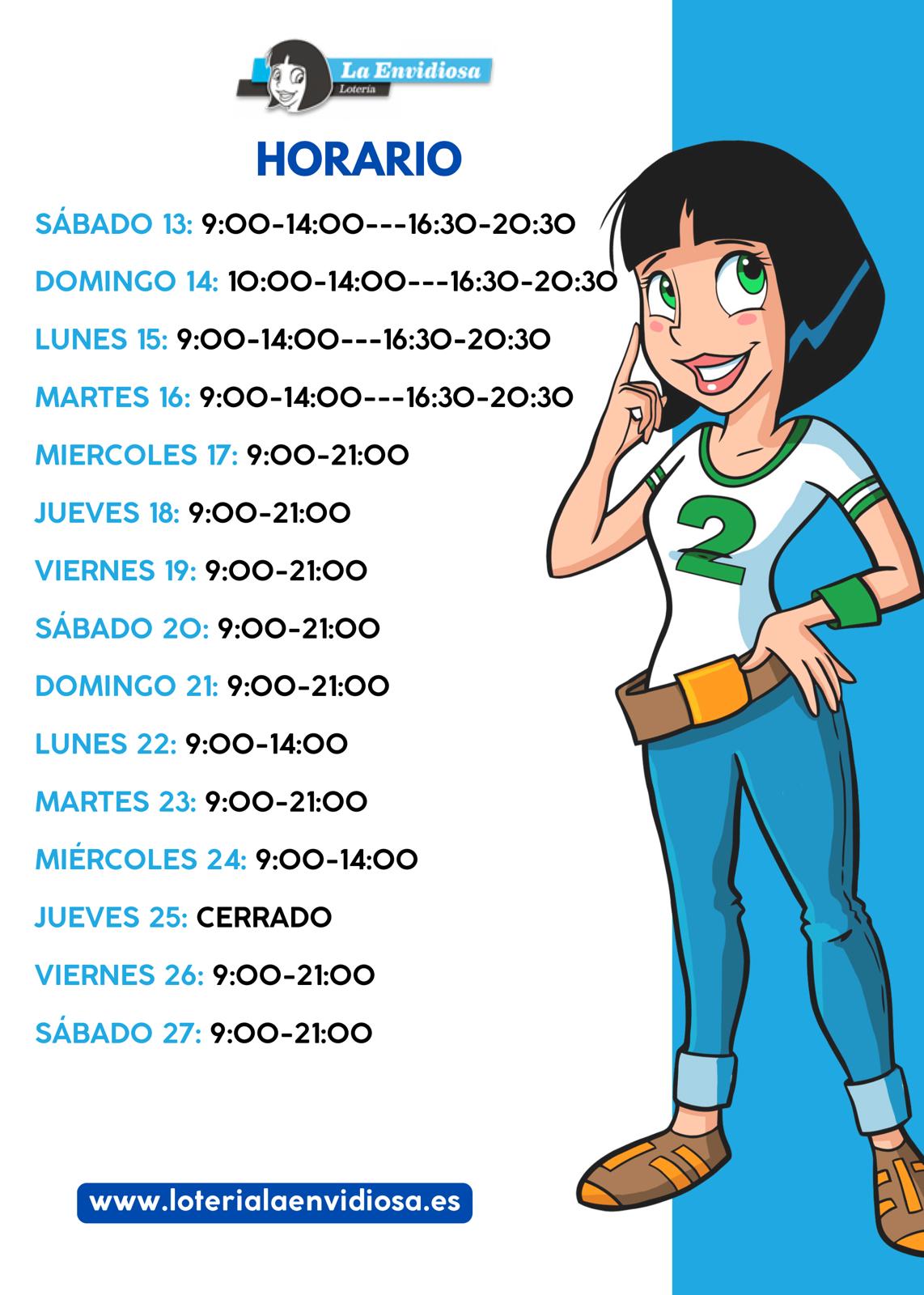 horarios navidad